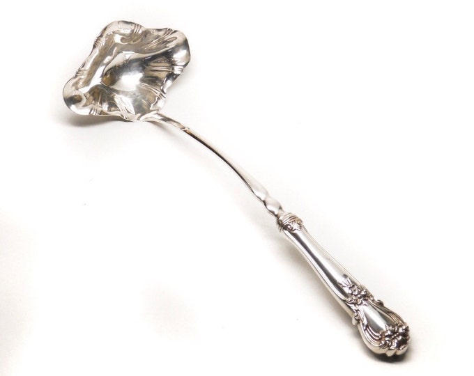 Storewide 25% Off SALE Vintage Sterling Silver A.E. Lewis & Co Web Large Serving Ladle Featuring Intricately Ornate Designed Handle