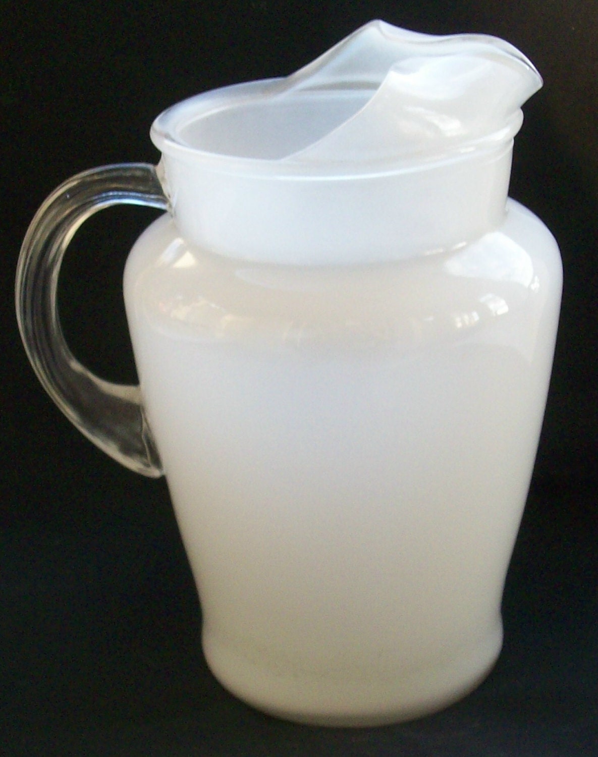 Large 1950's Bartlett Collins Snow Orchard Vintage Glass