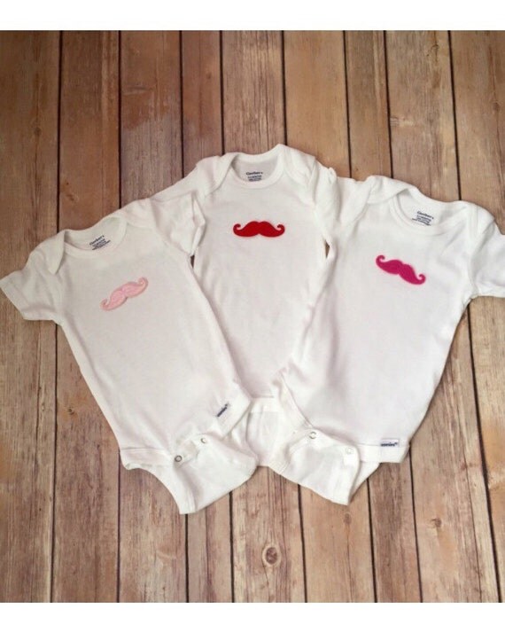 3 Pack Mustache Onesie Onesie with Mustache Mustache Shirt
