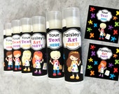 Paint Party Favors - Set of 6 - Art Party Favors - Craft Party Favors - Custom Lip Balm - Paint Night Birthday - Art Birthday Party