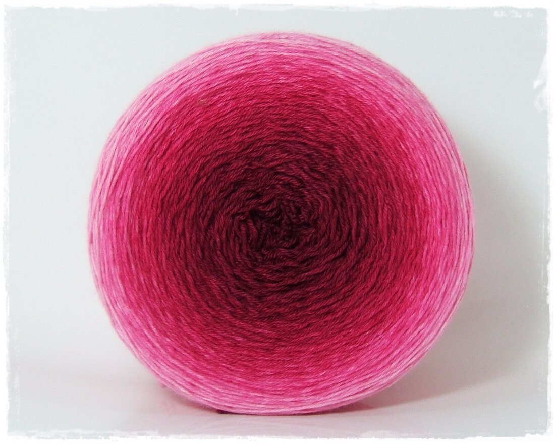 Red Roses Gradient yarn Merino hand dyed DK by Wollelfe on Etsy