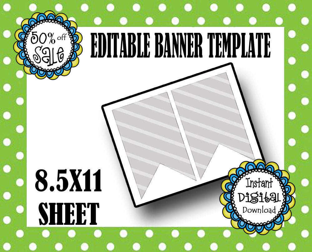 BANNER TEMPLATE Editable Banner Template DIY Template