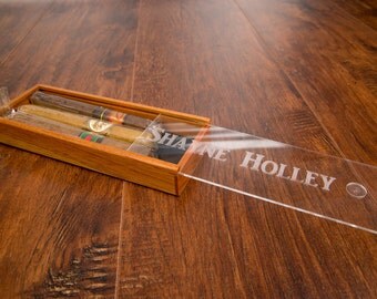 Small Cigar Box, Travel Sized Cigar Humidor, Personalize Cigar Box, Groomsman Cigar Case, Best Man Gift, Custom Groomsmen Humidor Storage