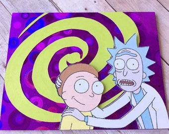 Rick and Morty Card | Glip Glops | Adult Swim | Galaxy | Aliens | Dimensions | Crude | Funny | Birthday | Friend | BFF | Shwifty |