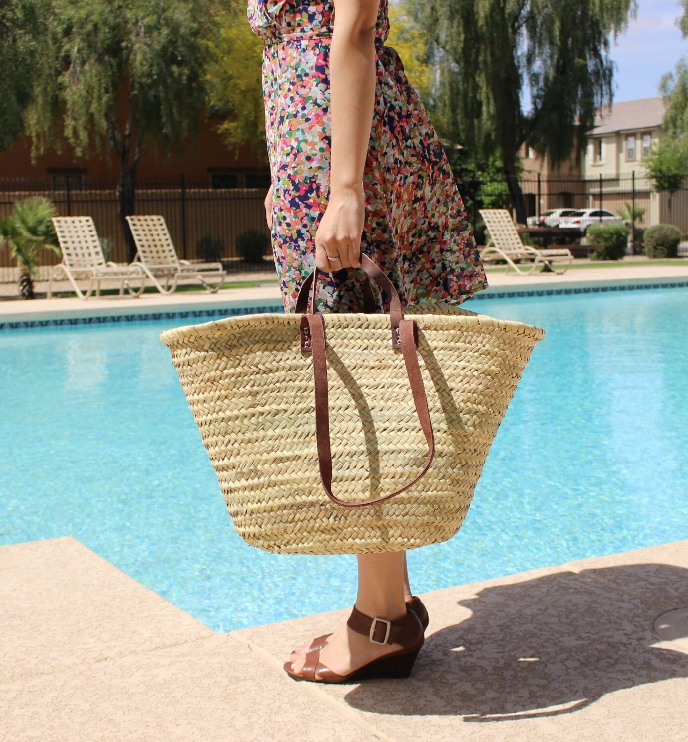 French Market Bag French Market Basket Straw Tote Straw