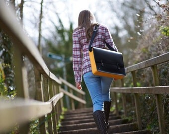 Leather Laptop Bag Womans Mens Briefcases lots of Colour Options and Embossing Available **FREE Shipping **FREE Embossing