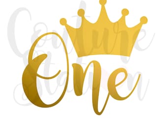 Number 1 With Crown SVG