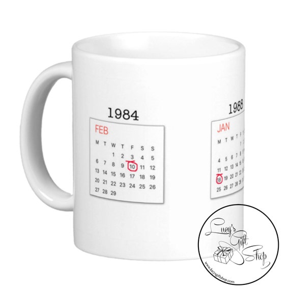 Calendar Mug Personalised Gift Personalized Gift