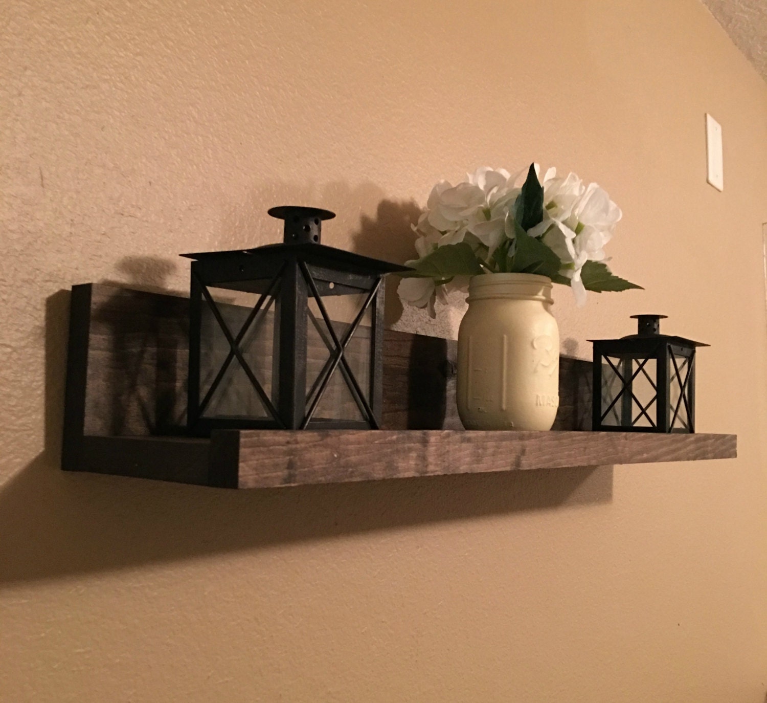Rustic Wooden Picture Ledge Shelf Gallery Wall by LisaMarieDS