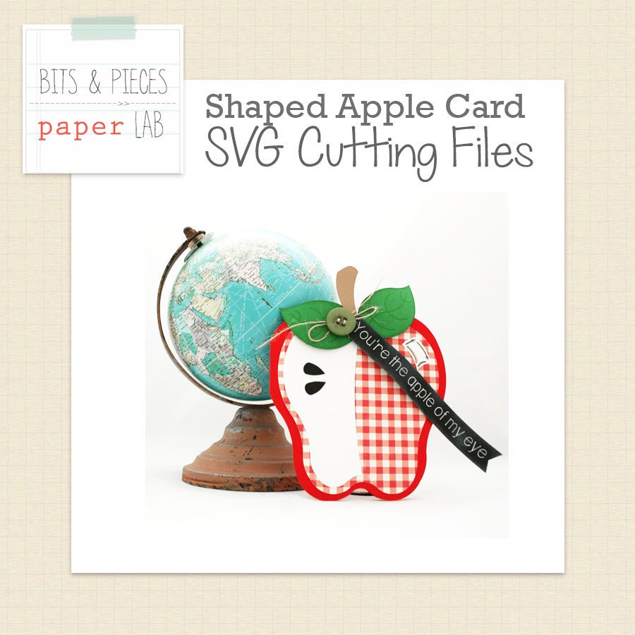 Download SVG Cut File: Apple Shaped Thank You Card for Teacher