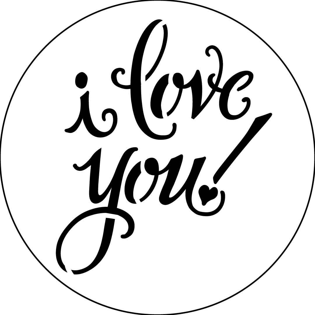 Mini Reusable 7mil Laser Cut Stencil I Love You Fits 3 Inch