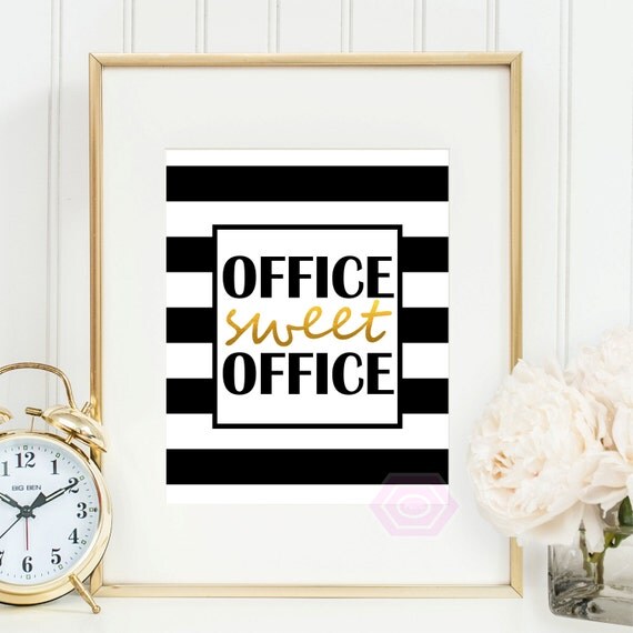  Office  Sweet Office  Printable Art  Cute  Office  Decor  Faux