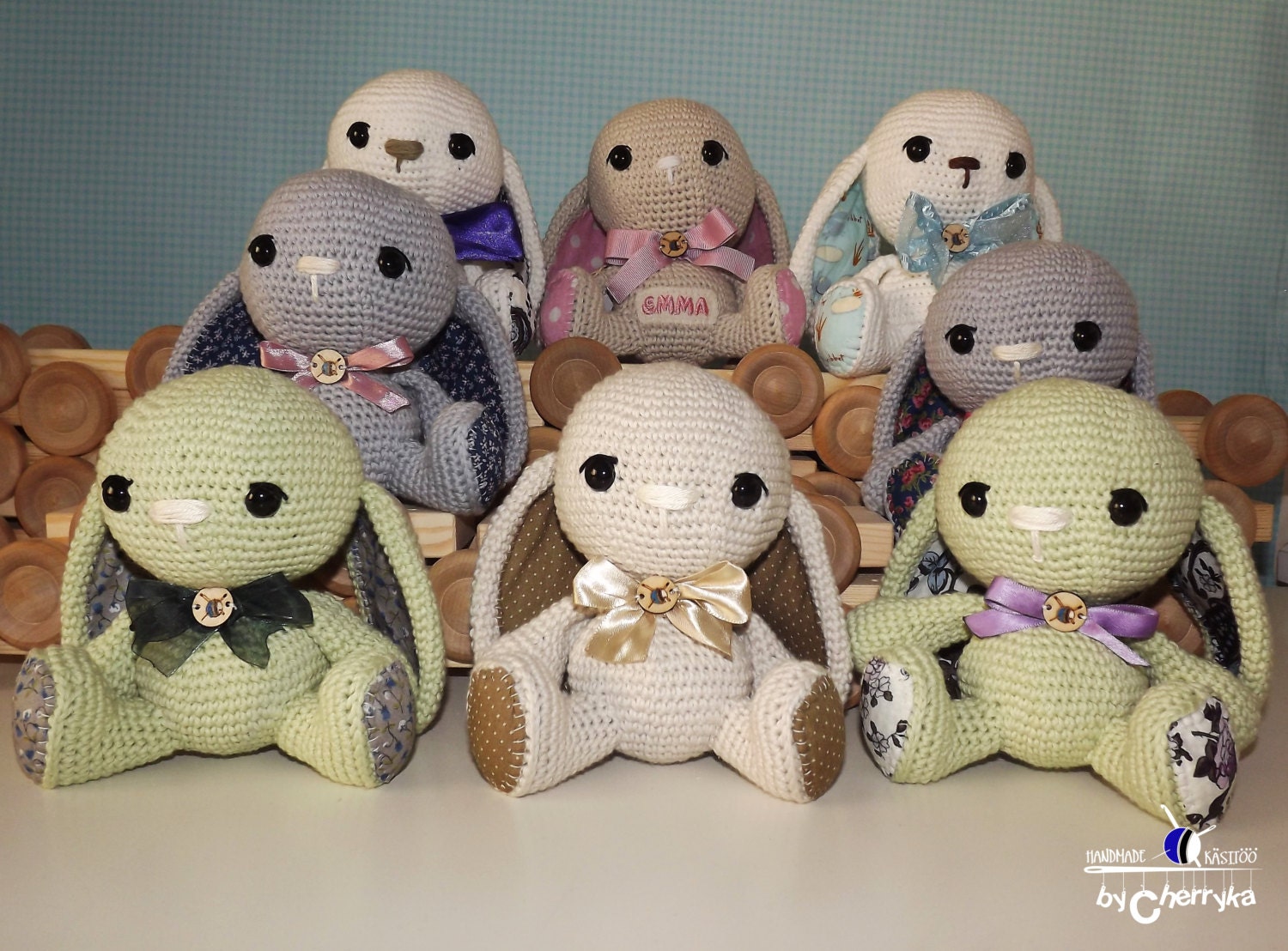 Bunny PATTERN FloppyEars Rabbit Crochet Pattern by ByCherryka