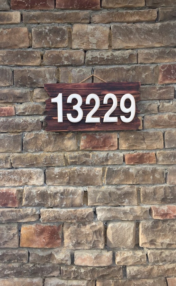 Rustic wood address plaque address sign wooden house address