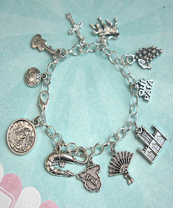 madrid spain charm bracelet themed charm bracelet tibetan