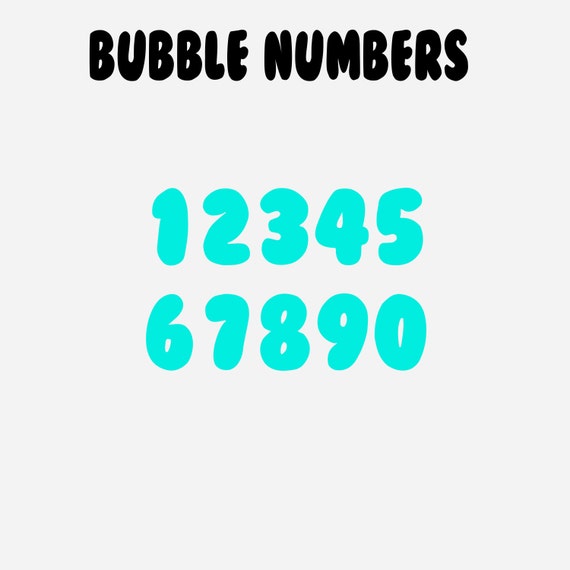 bubble letter font bubble font numbers