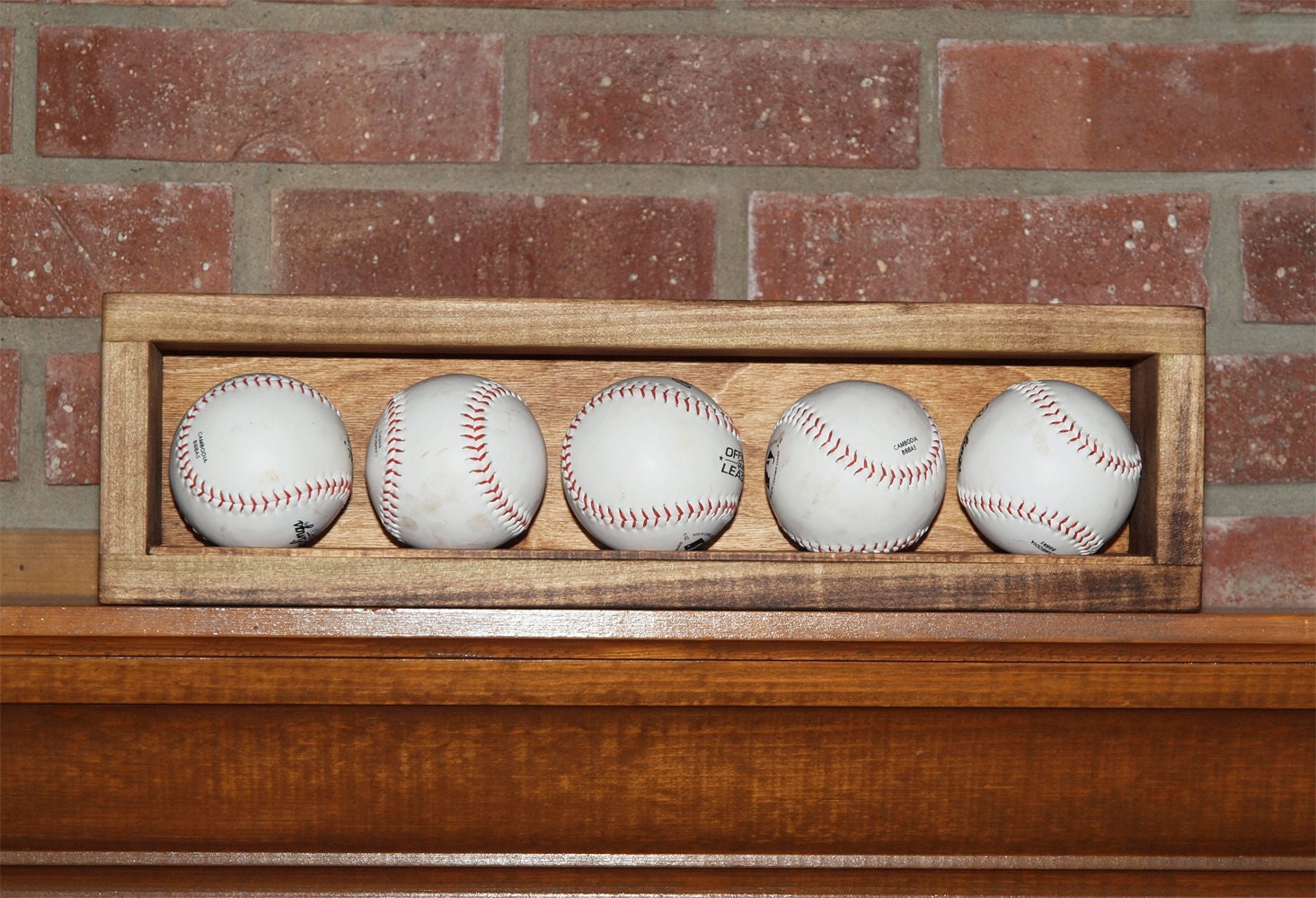 Wooden Baseball Display Case Baseballs Wood Baseball