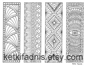 coloring bookmarks patterns bookmarks coloring page instant pdf download digital download hand - Halloween Bookmarks To Color coloring bookmarks patterns bookmarks coloring page instant pdf download digital download hand - Halloween Bookmarks To Color