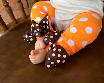 Baby girl leg warmers - thanksgiving leg warmers - fall leg warmers