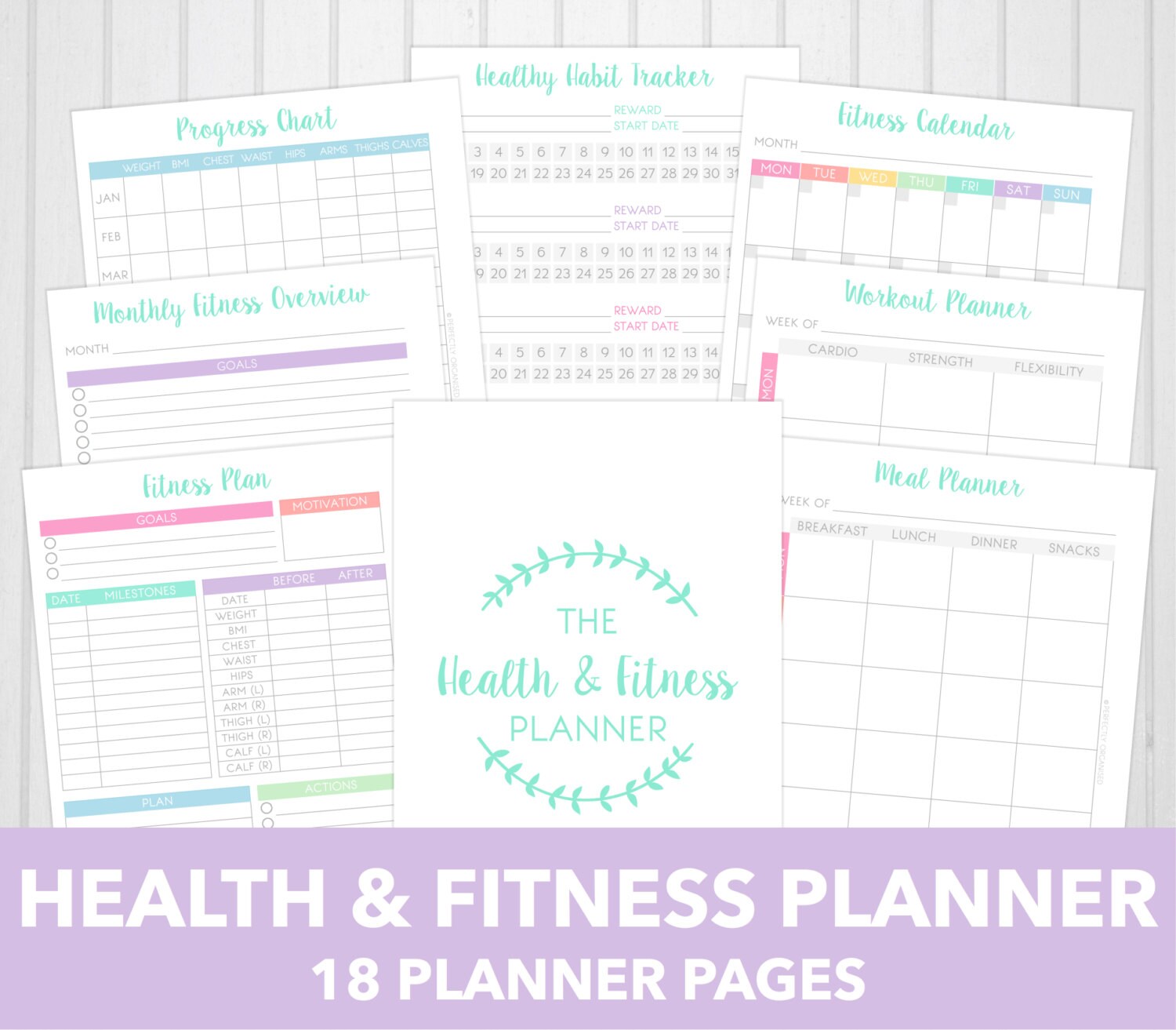 A5 Health & Fitness Planner Printable 18 by PerfectlyOrganised