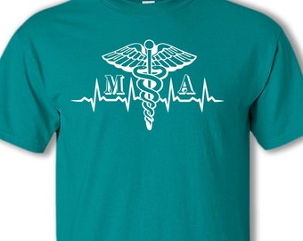 T-shirt Assistant Médical Certifié CMA - Design Cœur Battant, 100% Coton, Parfait Pour Les Professionnels De Santé