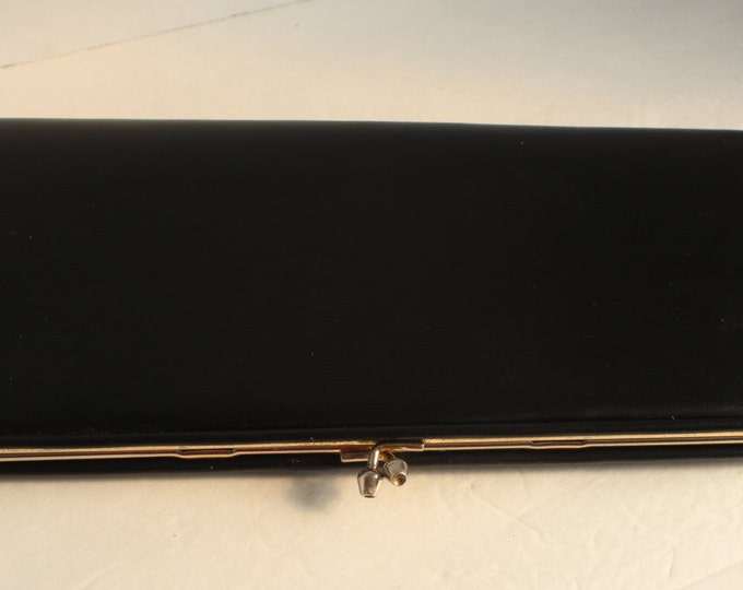 Vintage Black Clutch, Black Handbag, Black Evening Bag