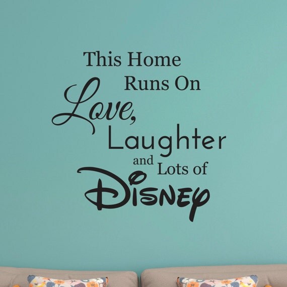 Disney Wall Decal Disney Wall Sticker Family Wall Decal Run