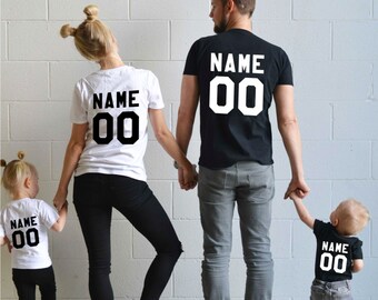 Family t-shirts, Any name, any number, Custom name, Custom number shirt, UNISEX