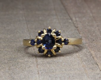 Estate, 14K Yellow Gold Sapphire Ring