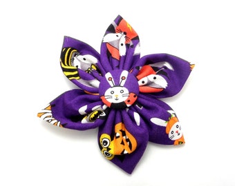 Halloween animals retractable badge reel - flower badge reel - trick or treat badge clip - Halloween badge reel - nursing badge reel