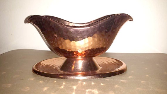 Vintage Copper Gravy BoatHammered Copper