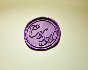 Personalized 2 initials monogram wax seal stamp sealing wax wedding invitation wax seals