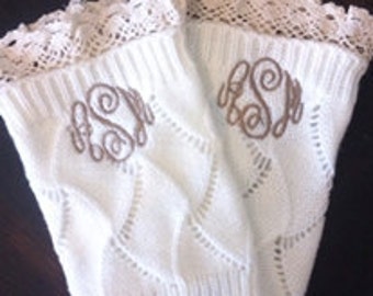 Monogrammed Boot cuffs SALE