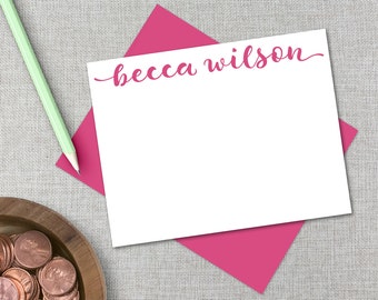 Personalized Stationery / Personalized Stationary Set / Monogram Stationary / Custom Stationary / Calligraphy Stationary / Flat Note Cards
