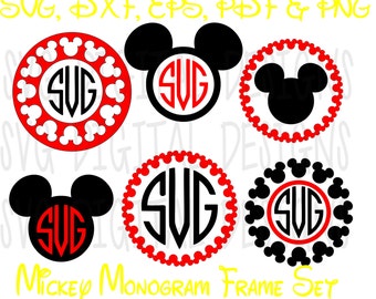 Disney Svg Mickey Mouse Monogram Svg Clipart - Disney Cut files, Mouse Die Cuts - Svg Dxf Eps Pdf Png Disney files for Silhouette, Cricut