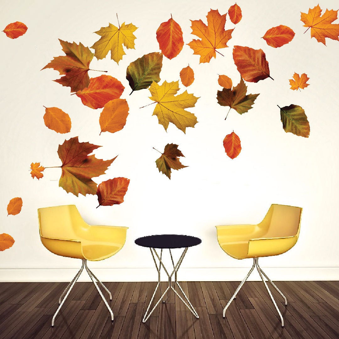Autumn Leaves Decals Leaves Stickers Fall Decals Autumn