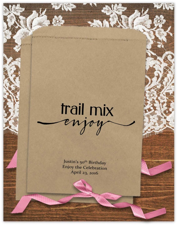 Personalized Trail Mix Bags Trail Mix Bar Bags The Perfect