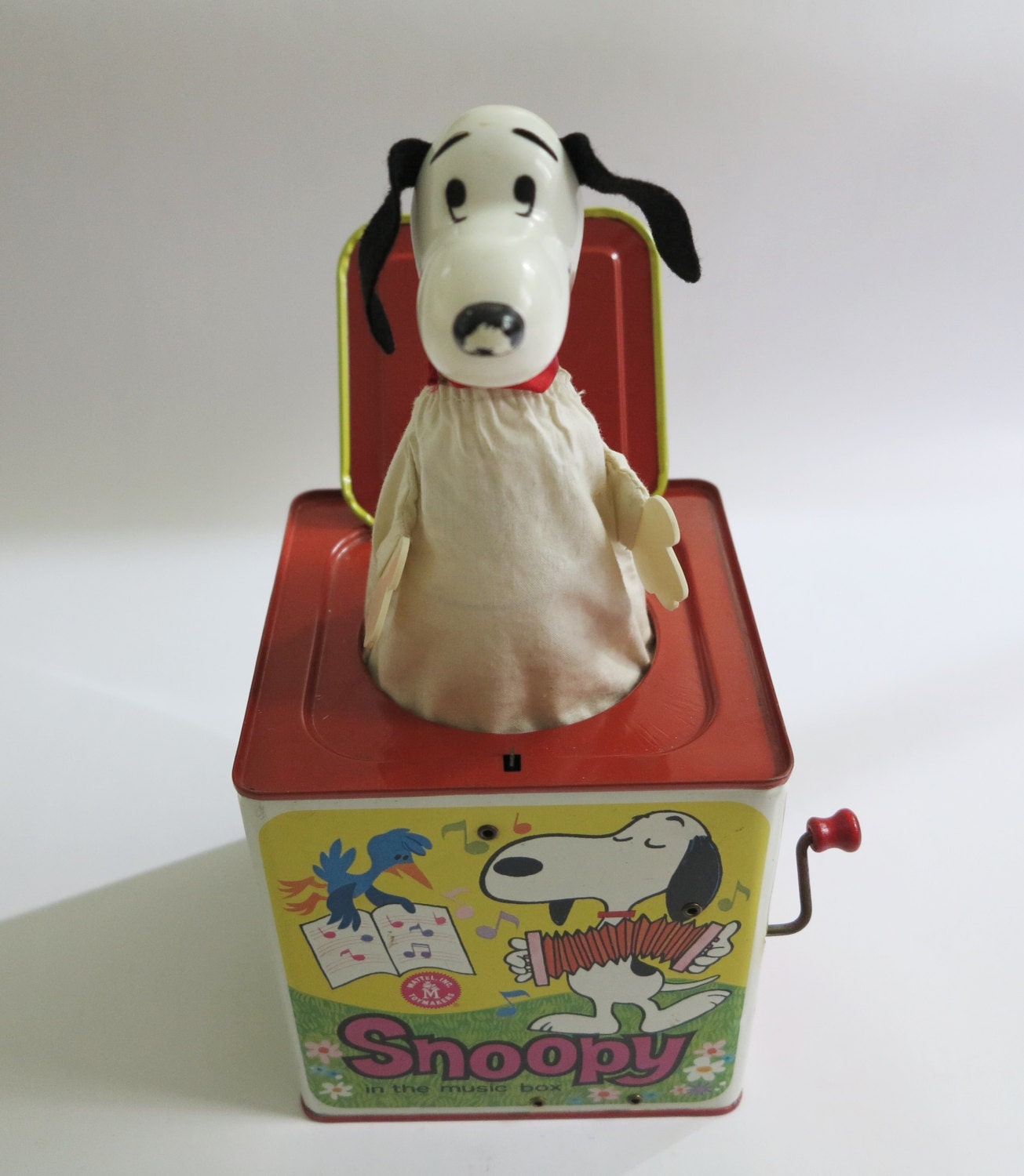 Vintage 1966 Peanuts Snoopy jack in the music box Rare HTF