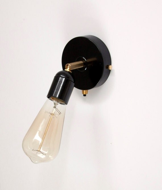 Wall Sconce with Bakelite Lamp holder cover and Brass knuckle