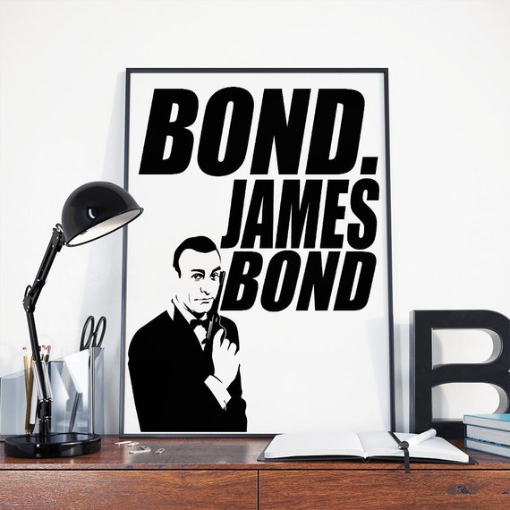  James  Bond  007 Poster Instant Download Movie  Print License