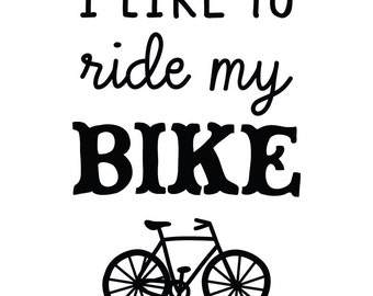 Items similar to When I Ride my Bike PRINT on Etsy