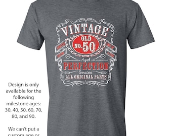 50th Birthday Gift For Men and Women - Vintage 1966 Aged To Perfection Mostly Original Parts T-shirt Gift idea. 50 Year Old Birthday