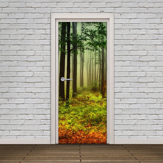 Door Sticker Self Adhesive Vinyl Wrap Warm and Misty