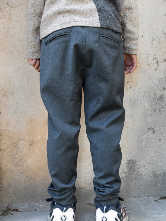 Boys Drop Crotch Pants/Toddler Boys Harem Pants/Low Crotch Boys Drop Crotch Pants/Toddler Boys Harem Pants/Low Crotch