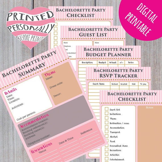 bachelorette party planner checklist