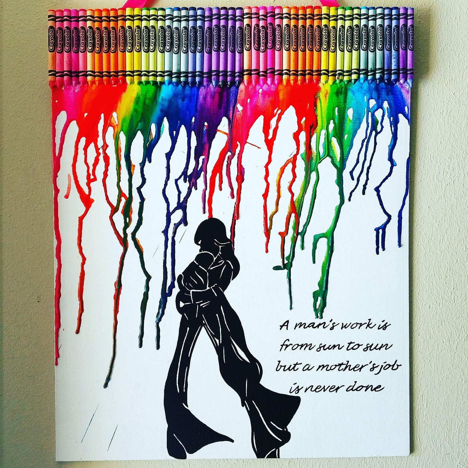 Crayola Canvas with Silhouette by DesignsByMonee on Etsy