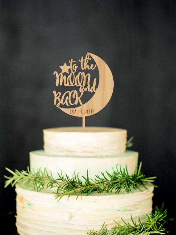 Laser Cut Cake Decorations Wood Cake Topper Wedding Supplies Bride and Groom 