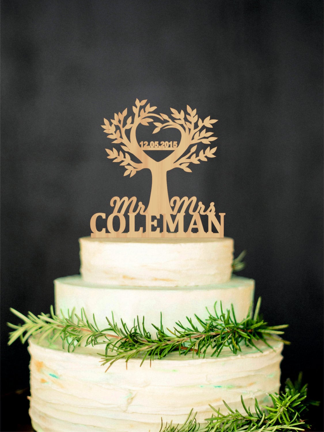 Tree cake topper Wedding Rustic cake topper by Tree cake topper Wedding Rustic cake topper by