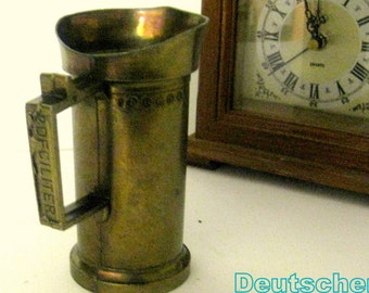 Antique jug German Vintage Pitcher Old brass Deco mid century table pot DECILITER carafe vintage Art Deco Bavaria