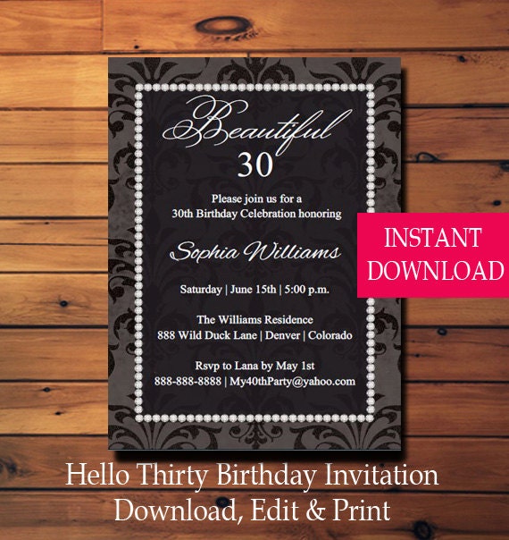 30Th Birthday Invitation Templates Free Download 8